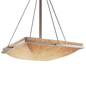 Clouds Square Bowl Suspension Small by Justice Design Group - Starlight Lighting USA and Canada